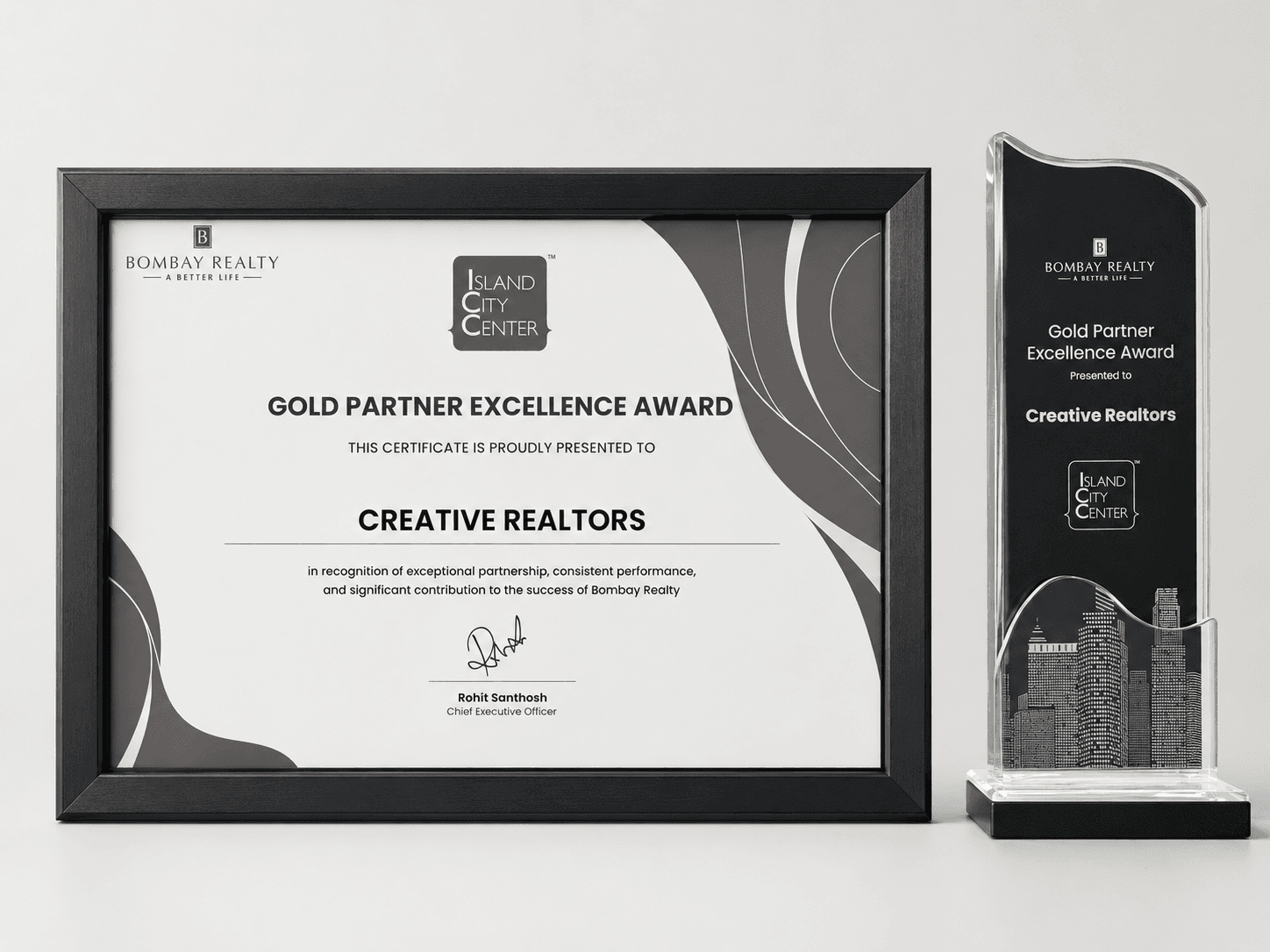 Bombay Realty gold partner excellence award
